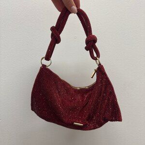 CULT GAIA | Red Crystal Top Handle Bag